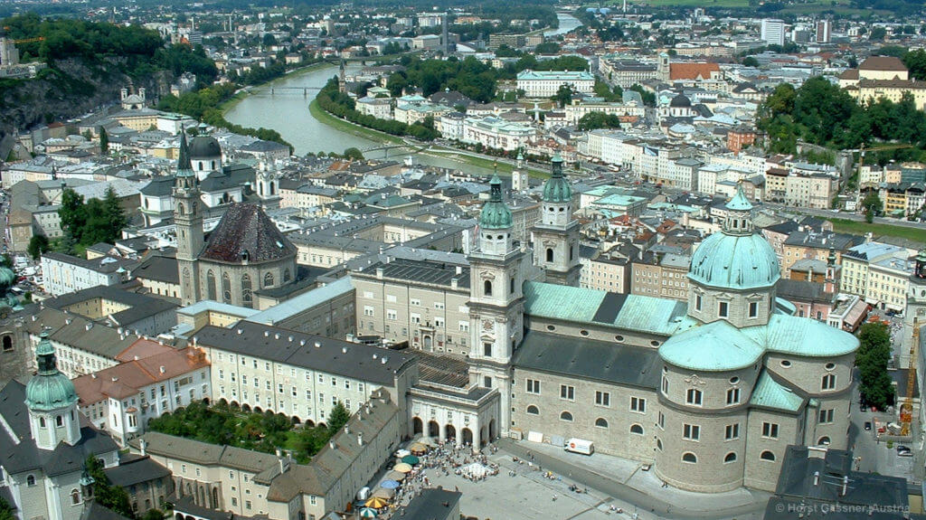 Blick über die Mozartstadt Salzburg