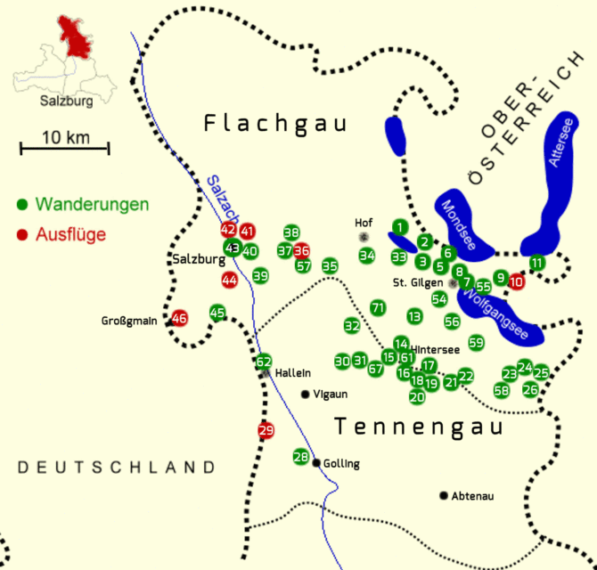 Übersichtskarte Flachgau / Tennengau