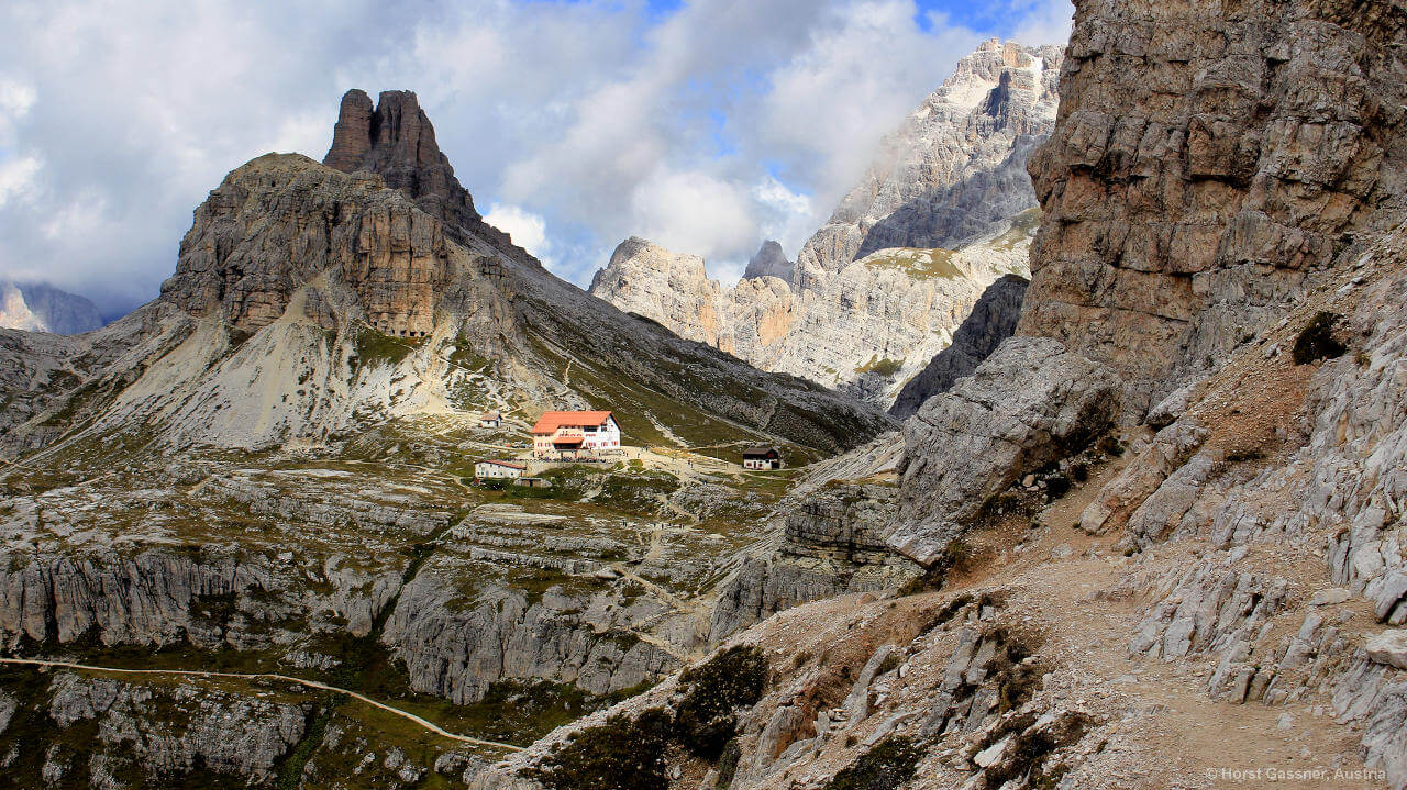 Auf dem Weg zur Dreizinnenhütte