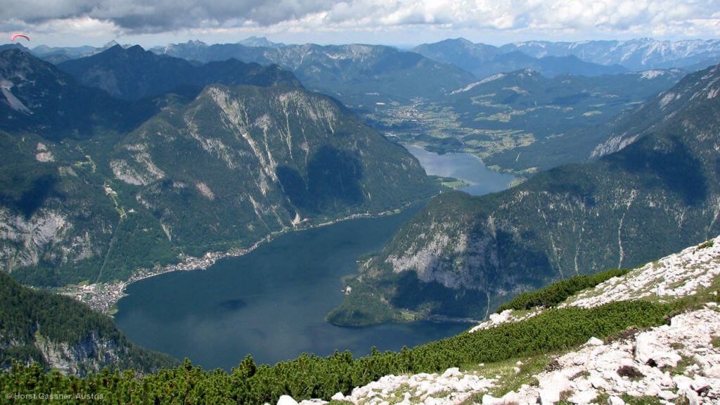 Urlaubsplanung 2017 - Hallstatt steht auch wieder auf den Programm. Hallstättersee von oben.