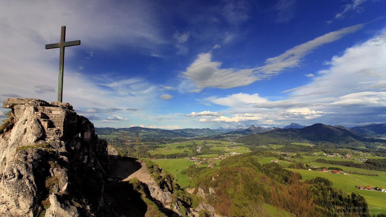 Einer der Fotospots im Salzburger Land - Der Gipfel des einzigartigen Nocksteins