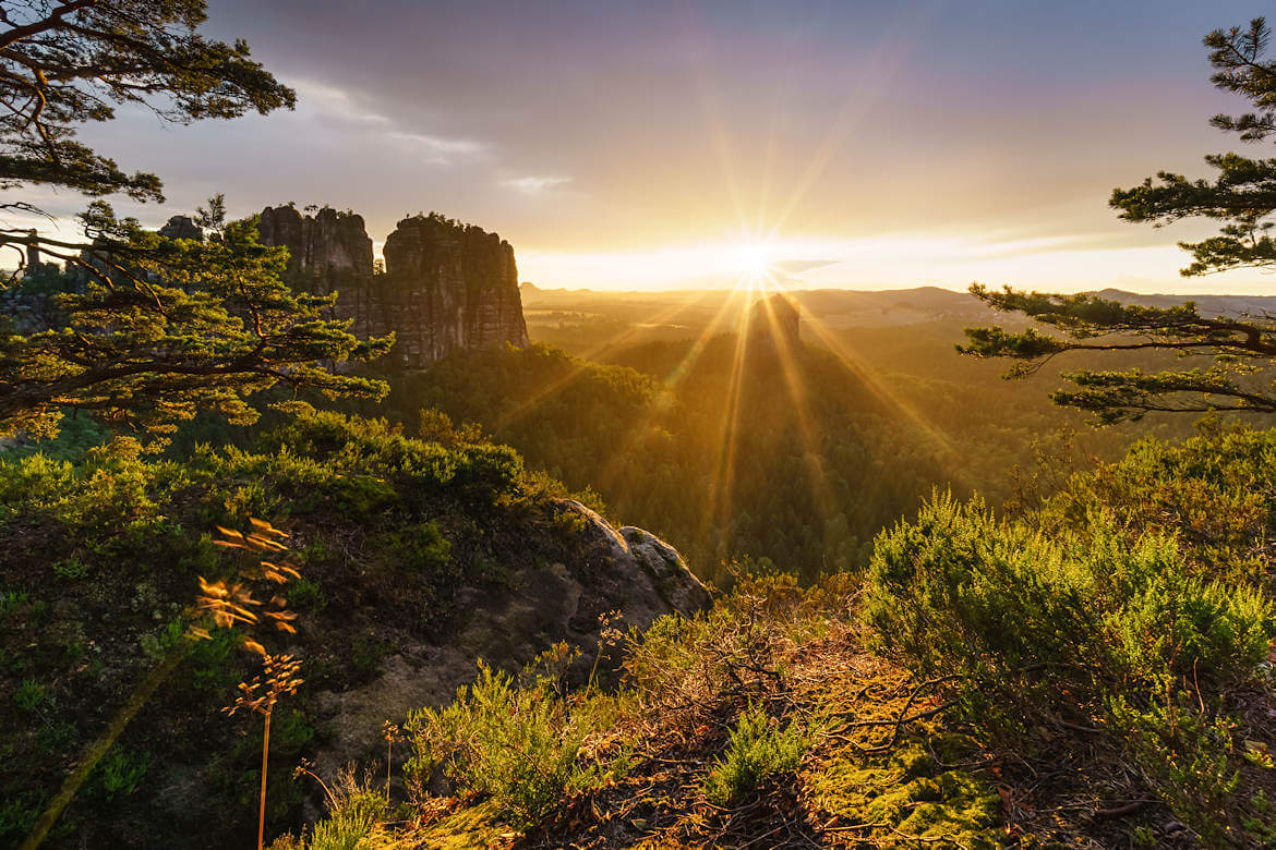 Schrammsteine, Blick Torsteine & Falkenstein