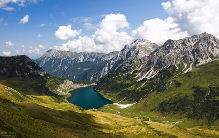 Kreuzeck über Karteistörl, Blick über den Tappenkarsee, Kleinarl/Wagrein