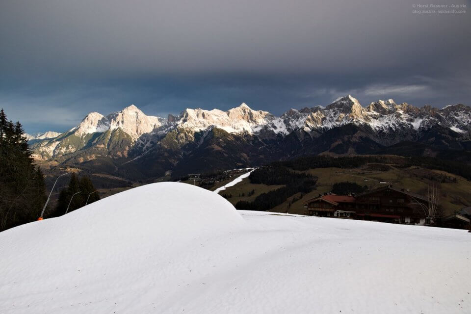 Salzburger Bergwanderführer Winterkurs - geniale Morgenstimmung am Aberg