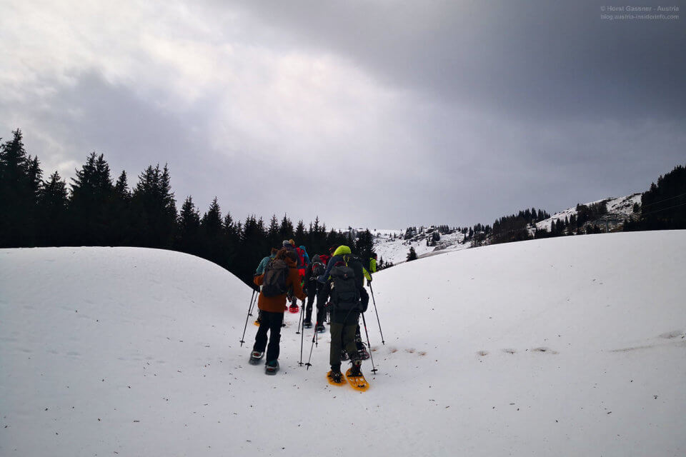 Mit Schneeschuhen auf dem Aberg